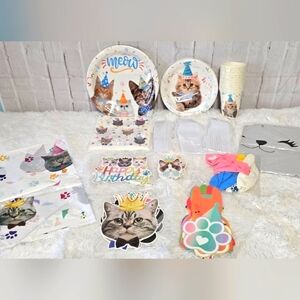 Cat Theme Party Supplies NIB